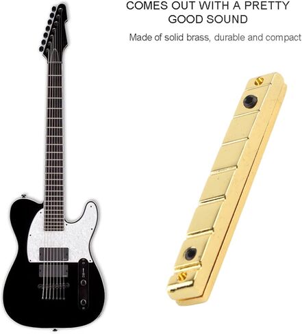 7 String Electric Guitar Bridge Nut, Adjustable Brass Replacement Accessory for Guitarists Upgrading or Repairing 7-String Instruments (Golden) in Kuwait