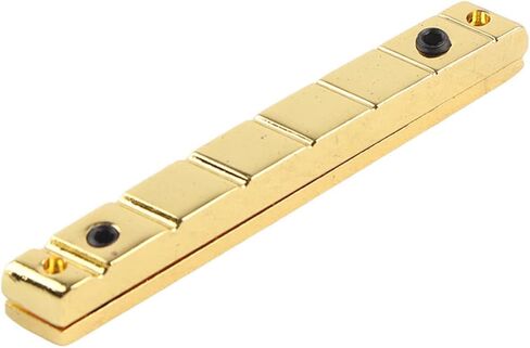 7 String Electric Guitar Bridge Nut, Adjustable Brass Replacement Accessory for Guitarists Upgrading or Repairing 7-String Instruments (Golden) in Kuwait