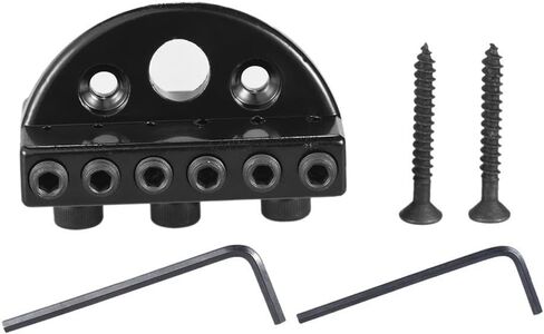 Guitar Locking Nut with 2 Wrenches - Zinc Alloy String Lock for Electric Guitar, 42mm Length - Includes Mounting Screws for Secure Installation in Kuwait