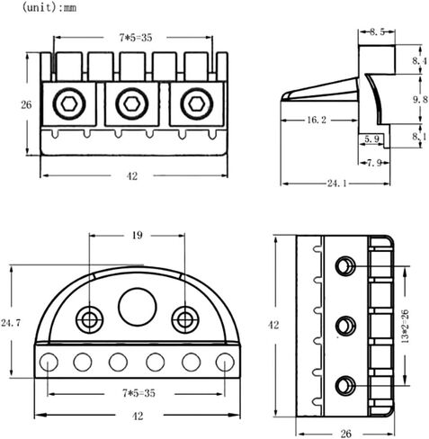 Guitar Locking Nut with 2 Wrenches - Zinc Alloy String Lock for Electric Guitar, 42mm Length - Includes Mounting Screws for Secure Installation in Kuwait