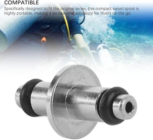 Cosiki Scuba Diving Spool, Stainless Steel High Pressure Spindle, Dive Reel with O Rings, Ideal for SPG Gauges & Scuba Dive Accessories in Saudi Arabia