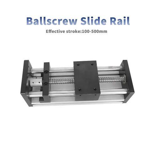 Linear Guide Coupling Sliding Table Ballscrew SFU1204 100-500MM Stroke Double Optical Axis CNC 3D Printer XY(Screw Rod-1204-400mm) in Saudi Arabia