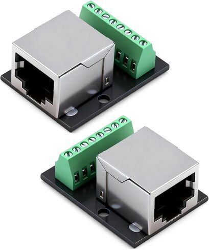 2PCS RJ45 Breakout, RJ45 Ethernet Single Female Connector Breakout Board, RJ45 Ethernet Female Connector Breakouts Board, 2.54mm Pitch Screw Terminal Adapter for Network Adapter Terminal in Saudi Arabia