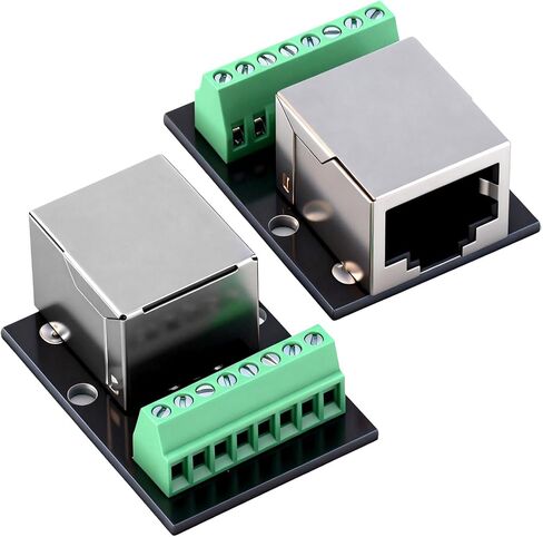 2PCS RJ45 Breakout, RJ45 Ethernet Single Female Connector Breakout Board, RJ45 Ethernet Female Connector Breakouts Board, 2.54mm Pitch Screw Terminal Adapter for Network Adapter Terminal in Saudi Arabia