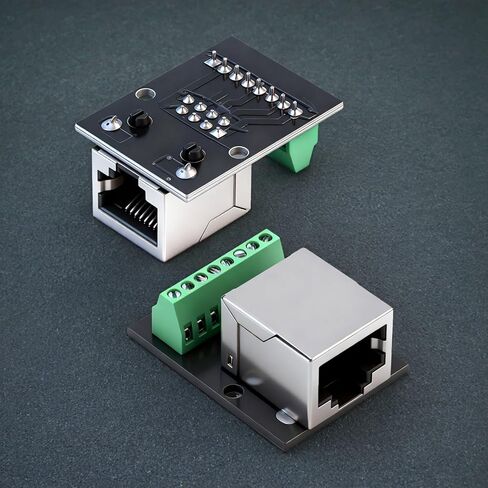 2PCS RJ45 Breakout, RJ45 Ethernet Single Female Connector Breakout Board, RJ45 Ethernet Female Connector Breakouts Board, 2.54mm Pitch Screw Terminal Adapter for Network Adapter Terminal in Saudi Arabia