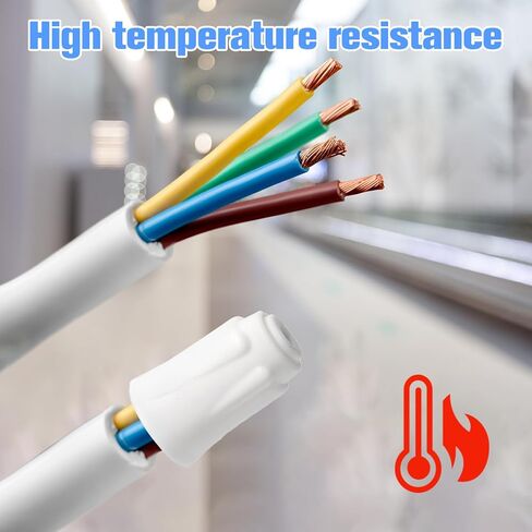 30 PCS Ceramic Wire Nuts, White High Temp Ceramic Wire Connectors, 18-8, 22-10, 22-14 AWG High Temperature Wire Connectors, Electrical Wire Nuts for Electrical Repairs(Small, Medium, Large) in Saudi Arabia