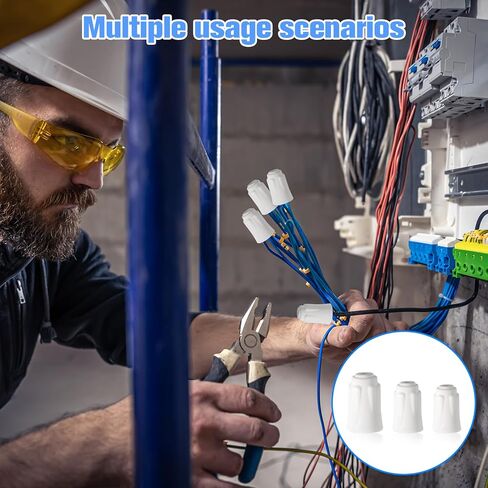 30 PCS Ceramic Wire Nuts, White High Temp Ceramic Wire Connectors, 18-8, 22-10, 22-14 AWG High Temperature Wire Connectors, Electrical Wire Nuts for Electrical Repairs(Small, Medium, Large) in Saudi Arabia