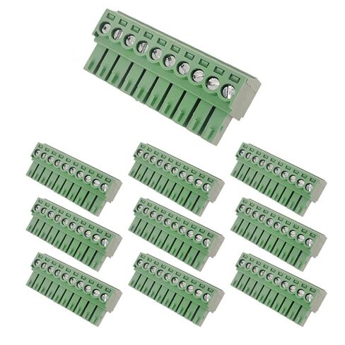 20PCS 3 Pin 3.5mm Pitch PCB Green Pluggable Terminal Block Connector with Separate Screw Hole (20Pcs 3P 3.5MM) in Saudi Arabia