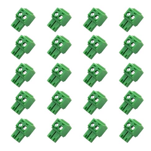 20PCS 3 Pin 3.5mm Pitch PCB Green Pluggable Terminal Block Connector with Separate Screw Hole (20Pcs 3P 3.5MM) in Saudi Arabia