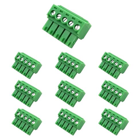 20PCS 3 Pin 3.5mm Pitch PCB Green Pluggable Terminal Block Connector with Separate Screw Hole (20Pcs 3P 3.5MM) in Saudi Arabia