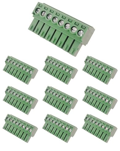 20PCS 3 Pin 3.5mm Pitch PCB Green Pluggable Terminal Block Connector with Separate Screw Hole (20Pcs 3P 3.5MM) in Saudi Arabia