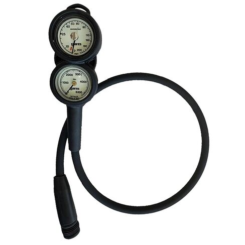 Mares M Console 3-Gauge (414439) - Scuba Diving Pressure, Depth, and Compass Console with Brass Case and Super Vision Luminescent Dial in Saudi Arabia