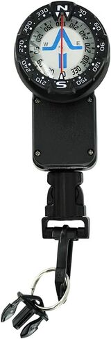 Sherwood Scuba Retractable Compass for use in Diving, Camping, Hiking, or Other Outdoor Sports in Saudi Arabia
