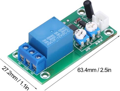 Vibration Alarm Module, Vibration Sensor Module, DC 12V Sensitivity Time Delay Switch DIY High Sensitive, Electronic Component Vibration Sensors in Saudi Arabia