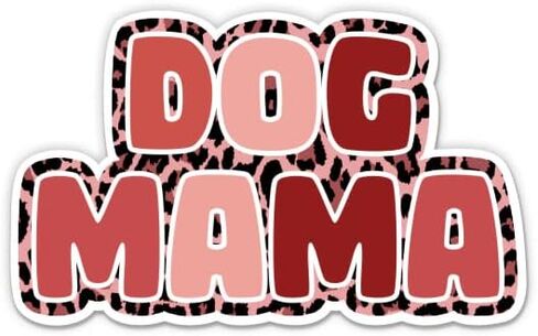 ملصقات Dog Mama - عبوتان - فينيل مقاوم للماء للسيارة، والهاتف، وزجاجة المياه، والكمبيوتر المحمول - ملصقات لطيفة لأم الكلب (عبوتان) in Saudi Arabia