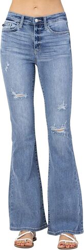 بنطال جينز جودي مدمر مرتفع الارتفاع أزرق (JB-82377) in Kuwait