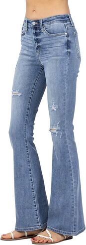 بنطال جينز جودي مدمر مرتفع الارتفاع أزرق (JB-82377) in Kuwait