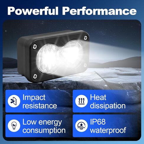 1Set 6000-6500K Ebike Headlight for Rad Power, 2 Pin Headlight for Rad Power Bikes Compatible with RadMini RadRover RadExpand RadRunner Vamoose Mammoth Clear White, 20W Waterproof Ebike LED Light in Saudi Arabia