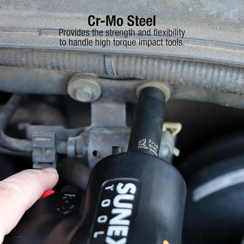 SUNEX TOOLS 3325 3/8-Inch Drive SAE Master Impact Socket Set., Standard/Deep, 6-Point, Cr-Mo, 5/16-Inch - 1-Inch, 25-Piece in Kuwait