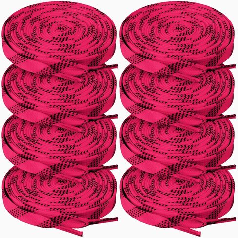 Yingzhao 4 Pairs Waxed Hockey Skate Laces 108" Hockey Laces Wide lce Skate Lace Strap for Roller Skates Boots Adults Youth in Kuwait