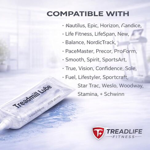 TreadLife Fitness 100% Silicone Treadmill Lube - 1oz - Instructions on Back in Saudi Arabia