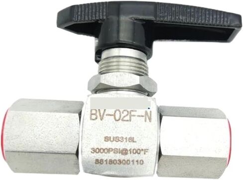 BV-OD/F 1/8 1/4 3/8 1/2 3/4 Stainless Steel Ball Valve 3000 Psi Tube 6000 Psi End Connection/Female NPT Thread(BV-12OD 12mm) in Kuwait