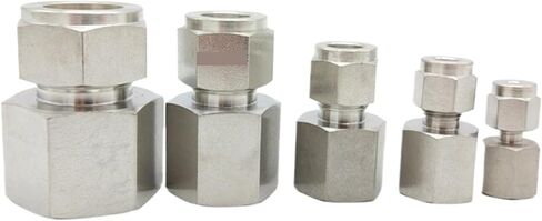 5Pcs/Lot FC 1/8 1/4 3/8 1/2 3/4 1 Female Connector Stainless Steel 316L Tube Plumbing Fitting(FC-04 1-2 Inch Pipe,1-8NPT) in Kuwait