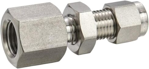 5Pcs/Lot BFC 1/8 1/4 3/8 1/2 3/4 1 Bulkhead Female Connector Stainless Steel 316L Tube Plumbing Fitting for Hard Pipe(BFC-02 1-4 Inch Pipe,3-8 NPT) in Kuwait