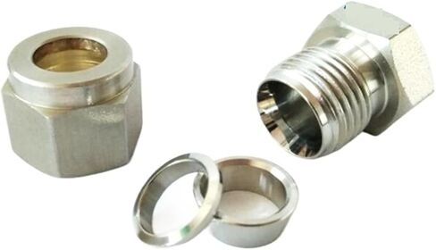 5Pcs/Lot C Connector Coupling Cap Stainless Steel 316L Pipe Fitting Cap for Oil Air Water Corrosive Medium(C-14 14mm) in Kuwait