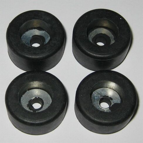 4 X Heavy Duty Unthreaded Bumper W/Metal Washer - 1" Dia. X 5/8" - 3/16" Hole in Saudi Arabia