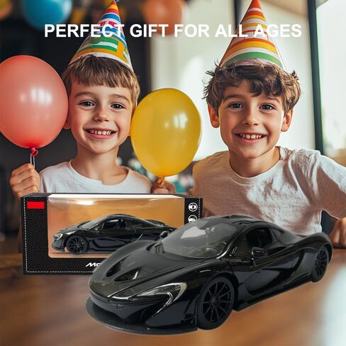 نموذج سيارات مصبوب بمقياس 1:24 لسيارة ماكلارين P1، سيارات لعبة معدنية مصبوبة من سبائك الزنك مع عجلات مجانية، أبواب قابلة للفتح وغطاء للرأس هدية للأطفال والأولاد البالغين، أسود in Kuwait