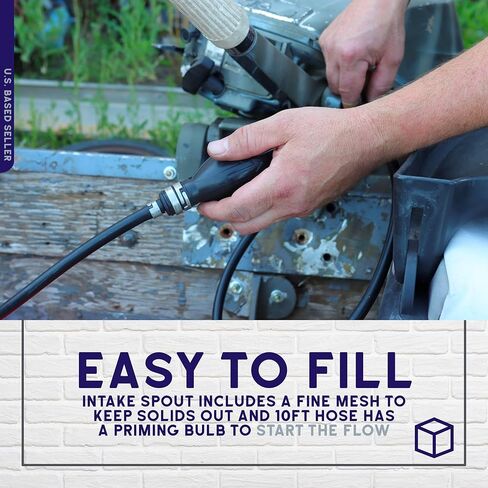 مجموعة خزان غاز القارب من بيسبلاي سعة 3 جالون - خزان وقود القوارب البحرية البلاستيكي المحمول مع خرطوم التعبئة in Kuwait