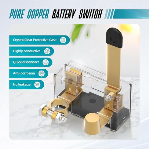 Top Post Battery Disconnect Switch 12/24V 250A Heavy Duty Battery Shut Off Quick Disconnect Cut Off Switch for Marine Boat RV Car Truck in Kuwait