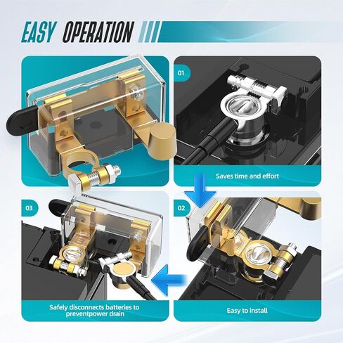 Top Post Battery Disconnect Switch 12/24V 250A Heavy Duty Battery Shut Off Quick Disconnect Cut Off Switch for Marine Boat RV Car Truck in Kuwait