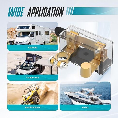 Top Post Battery Disconnect Switch 12/24V 250A Heavy Duty Battery Shut Off Quick Disconnect Cut Off Switch for Marine Boat RV Car Truck in Kuwait