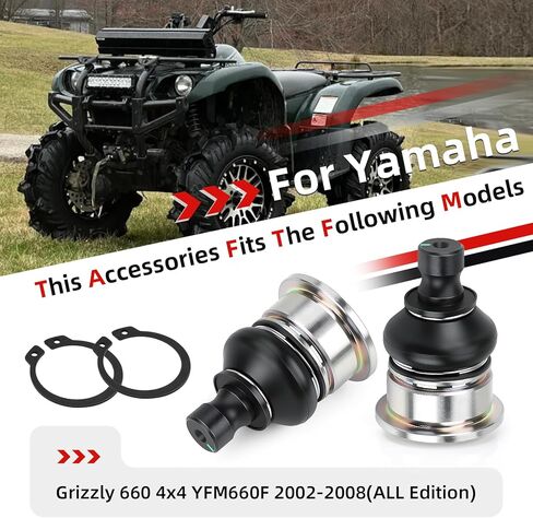 2PCs Lower Swing Arm Ball Joints For Yamaha Grizzly 660 4x4 YFM660F 2002-2008 5KM-23579-00-00 in Saudi Arabia