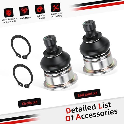 2PCs Lower Swing Arm Ball Joints For Yamaha Grizzly 660 4x4 YFM660F 2002-2008 5KM-23579-00-00 in Saudi Arabia