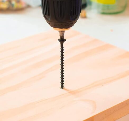 #6 × 1-1/4 بوصة مسامير الحوائط الجافة 280 قطعة مسامير خشبية خشنة 1 رطل رأس تروس مسطح مسامير ذاتية التنصت مطلية بالفوسفات الأسود غير القابل للصدأ سريع التنصت الذاتي LZ-003 in Kuwait