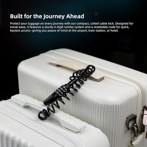 Small Retractable Cable Lock with Code, 4 Digit Combination Lock Outdoor Travel Essentials for Ski Snowboard, Luggage, Suitcase, Motorcycle Helmet, Kids Bike, Stroller Anti Theft, 2-Pack in Saudi Arabia