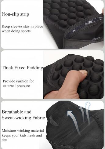 Volleyball Leg Sleeve with Knee Padding for Youth Boys and Girls, Forearm Sleevewith Passing Forearm Pad & Thumbhole in Kuwait