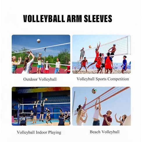 Volleyball Leg Sleeve with Knee Padding for Youth Boys and Girls, Forearm Sleevewith Passing Forearm Pad & Thumbhole in Kuwait