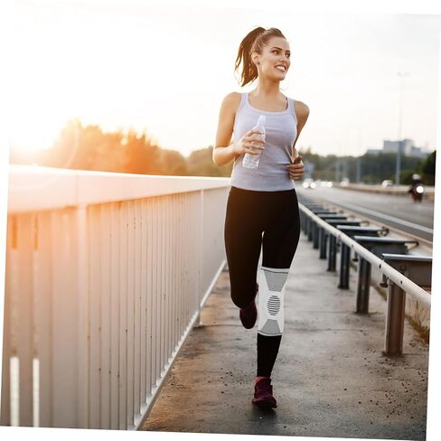 Outdoor Sports Compression Silicone Spring Breathable Knee Sleeve for Hiking Running Basketball Cycling Comfortable Knee Pad Ergonomic Support for Athletes in Saudi Arabia