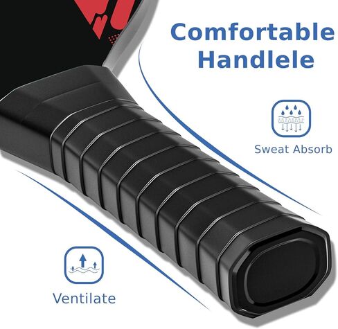 Pickleball Set with 4 Premium Wood Paddles, Cushion Comfort Grip, 4 Cooling Towels, 4 Pickleball Balls & Carry Bag, Pickle Ball Paddle for Men Women in Saudi Arabia