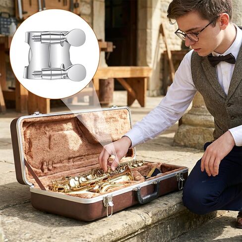 Clarinet Ligature For Bb Clarinet Mouthpiece, Adjustable Brass Screw Fastener For Woodwind Instrument Protection And Performance(Silver) in Saudi Arabia