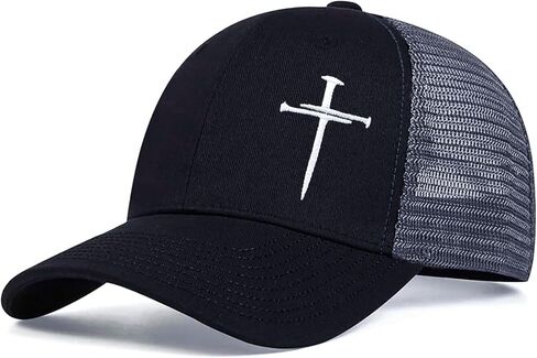 Christian Hats for Men Women Religious Cross Baseball Cap Jesus Adjustable Hat Pastor Gift for Men in Kuwait