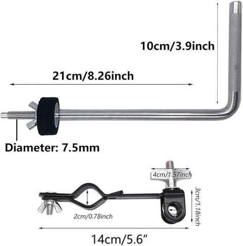 25 Note Bar Chimes Instrument with Metal Mount Holder Wood Mallet, Single-row Percussion Wind Chime with Mounting Bracket for Drum Set Cymbal Stand in Saudi Arabia