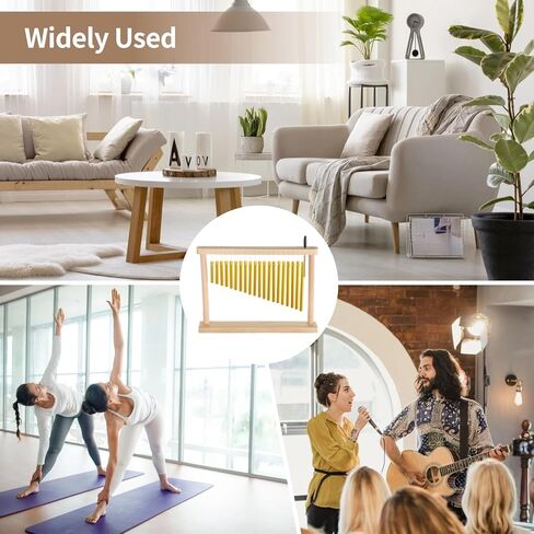 20 جرس رنين ملاحظة، صف واحد 20 بار أداة قرع الرياح، رنين يدوي خشبي لسطح المكتب مع مطرقة، أداة رنين الرياح للبالغين والشباب in Kuwait