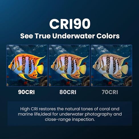 sofirn SD11 Dive Light, 5000LM, CRI 90, Rechargeable Waterproof Flashlight with 660NM Red Light, 3000K-6500K, USB-C, IPX8, with 1/4" Mount, Lanyard, for Underwater Photography, Fishing, Water Work in Kuwait