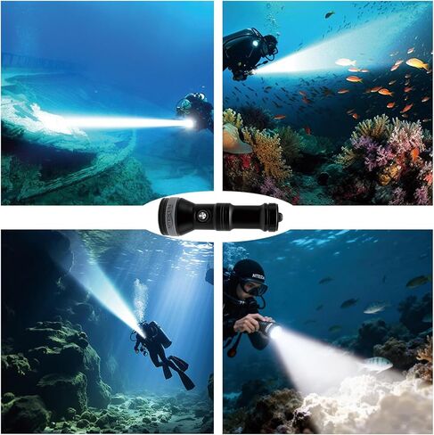 nitescuba G20 Scuba Diving Signal Light 2000 Lumens Underwater Flashlight, 500M Green Beam and White LED Combo, Rechargeabl Battery for Night Dive Training Instructor Underwater Cave Exploration in Saudi Arabia
