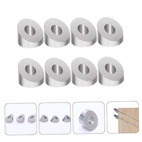 jojofuny 8Pcs Stainless Steel Angle Beveled Washers for Cable Railing Heavy Duty Deck Post Base Fittings for Round Curve Surfaces Durable Connection for DIY Projects in Saudi Arabia